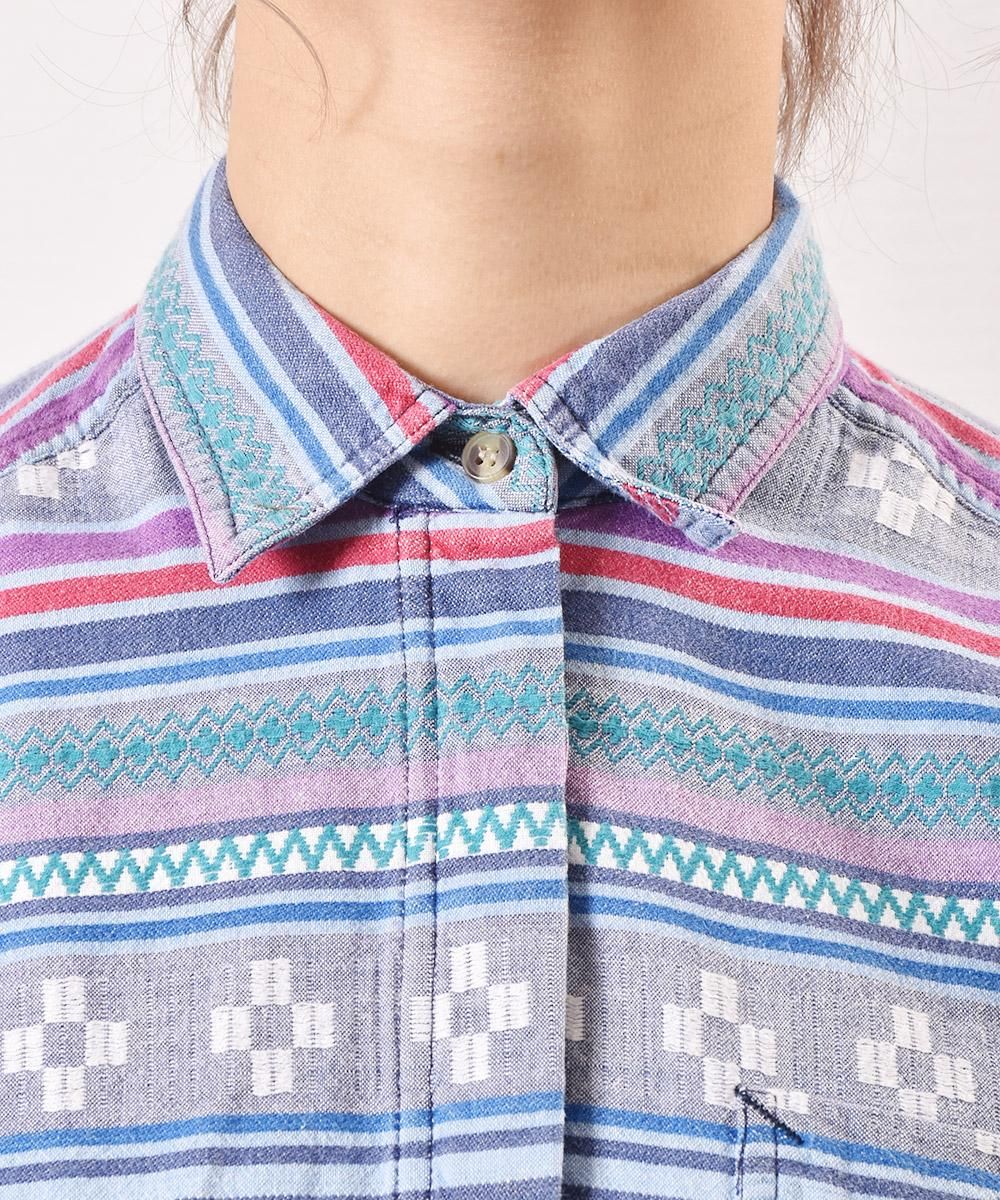 åȥ󥷥 ͥƥ ޥ顼Cotton Shirts Native Pattern  Multi Colorͥ