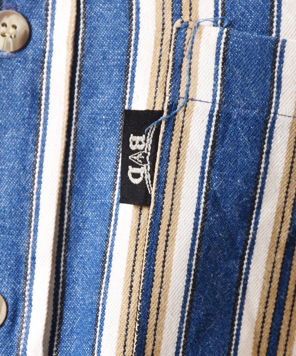 ꥫ åȥ󥷥 ޥȥ饤 Ρ顼Made in USA Cotton Shirts Multi-stripe Collar-lessͥ