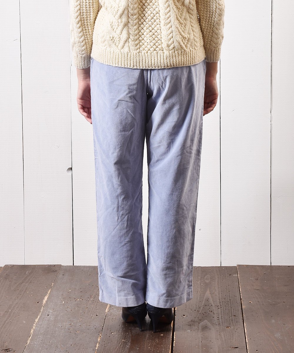 ǥ ѥ ̵ å֥롼Easy Pants Plain Corduroy Sax-blueͥ