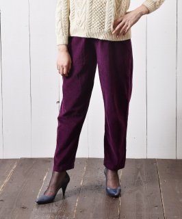 女ǥ ѥ ̵ ѡץEasy Pants Corduroy Plain  Purple Υͥå 岰졼ץե롼 ࡼ