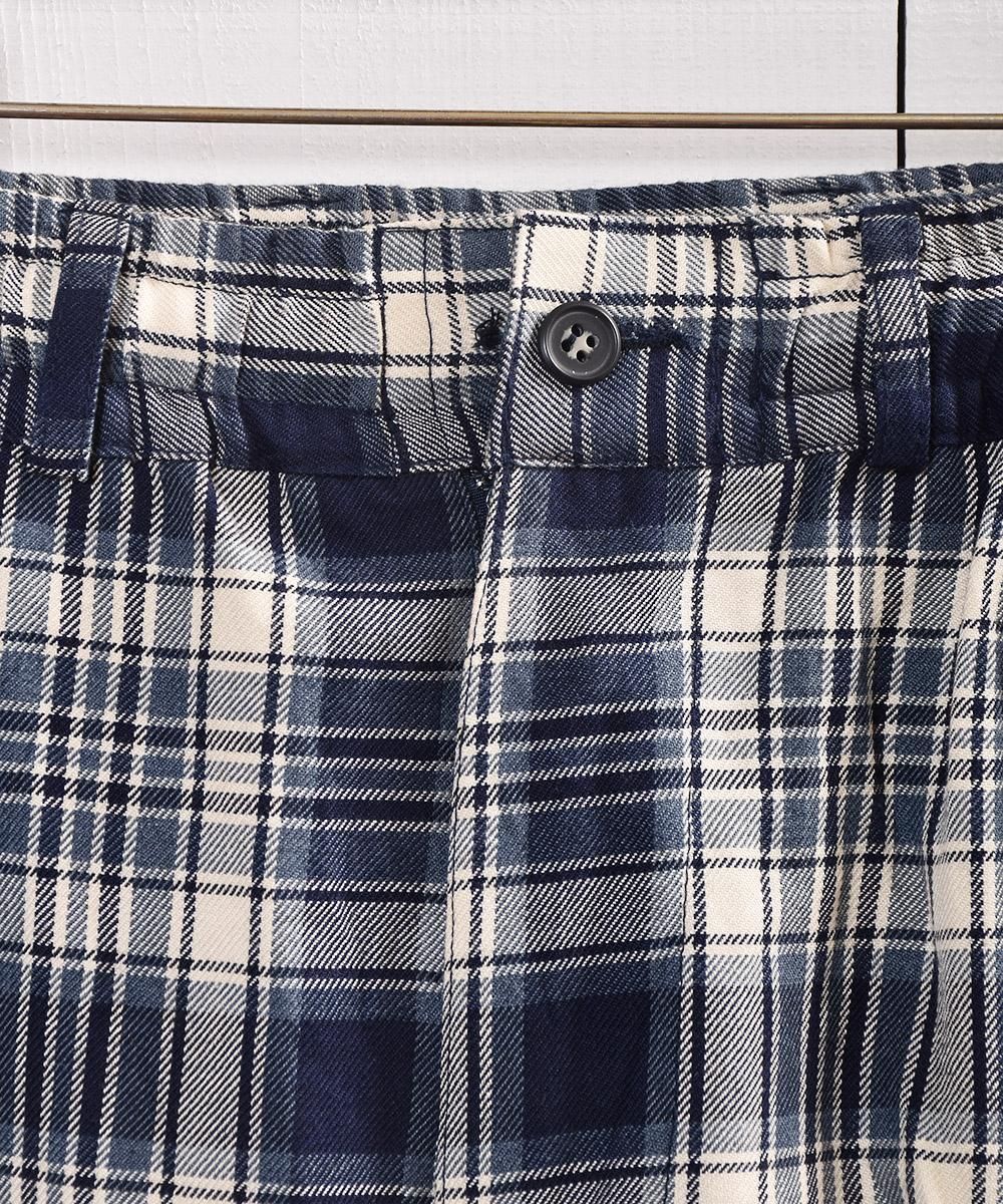 ͥӡߥܥ꡼ å ѥġNavyIvory CheckPattern Easy Pantsͥ