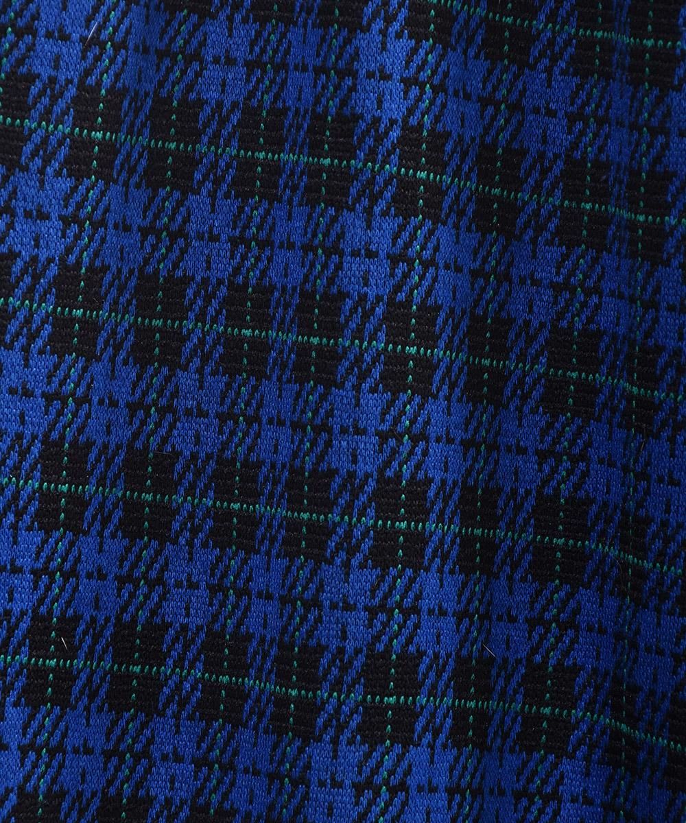 ブルー×ブラック チェック柄 イージーパンツ｜Blue ×Black Check