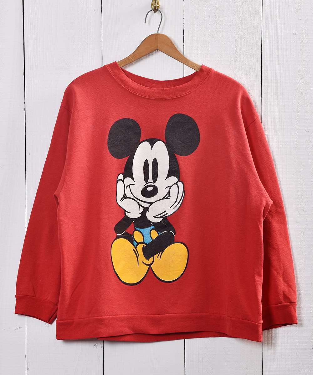 Disney プリントスウェット ミッキーマウス Printed Sweat Mickey Mouse 古着のネット通販サイト 古着屋グレープフルーツムーン Grapefruitmoon Onlineshop ヴィンテージアイテム レトロファッション