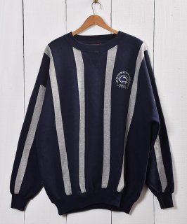 她ȥ饤 ڤؤ å  Stripe Switch Sweat  Υͥå 岰졼ץե롼 ࡼ