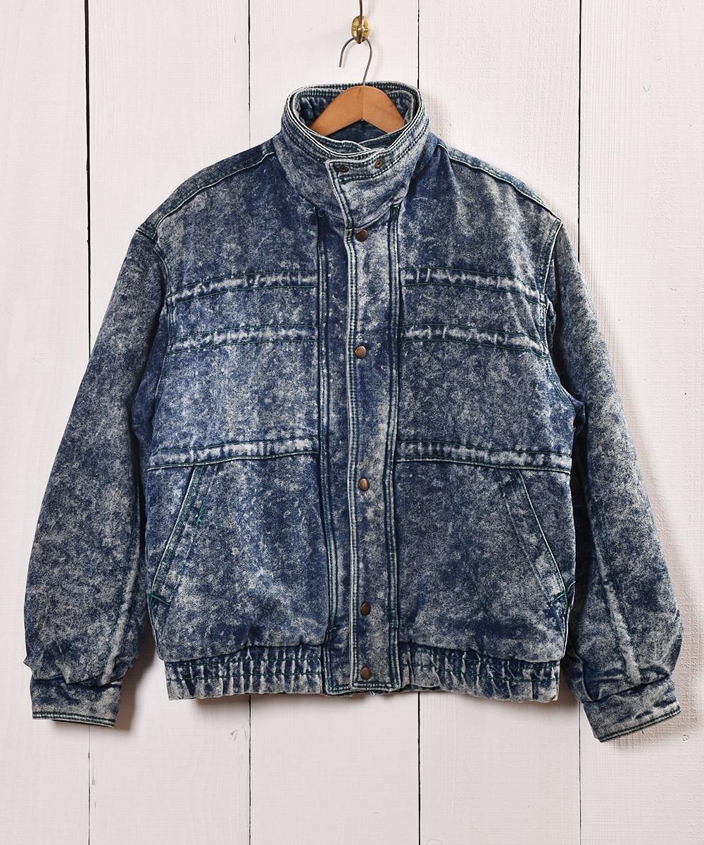 ケミカルウォッシュ 中綿入り デニム ジャケット｜Chemical Wash Denim ...