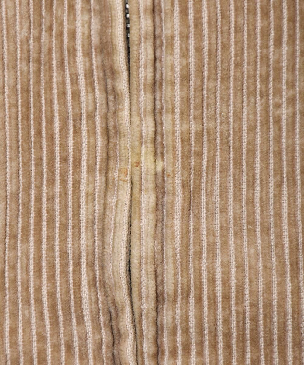コーデュロイ ジップシャツ ベージュ - 古着屋グレープフルーツ ムーン