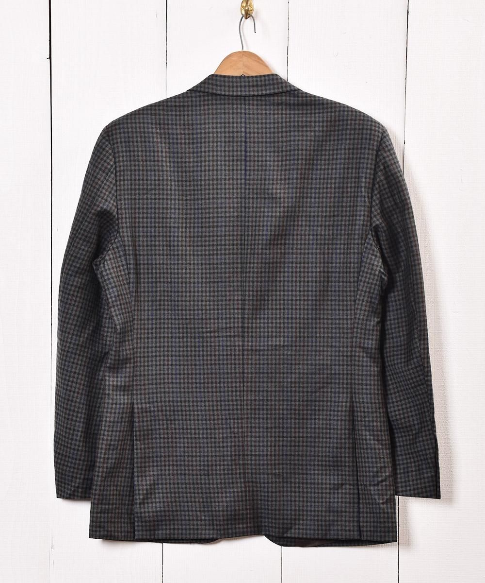 古着 OLD チェック柄 セットアップ ダブル グレー trim_fce_item63ce05dbc5e1d.jpg
