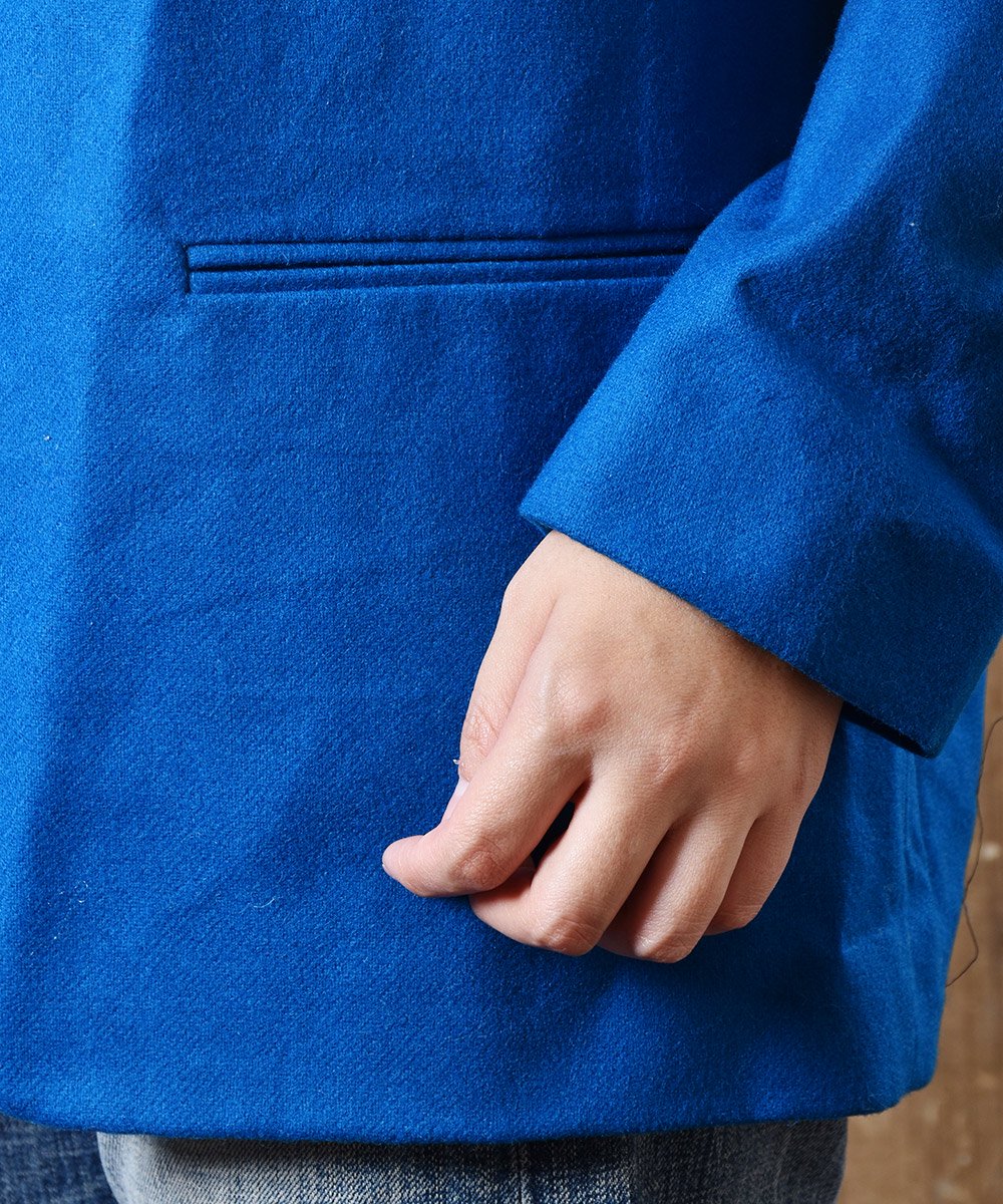 ターコイズブルー ウールジャケット 薄手 - 古着のネット通販サイト ...