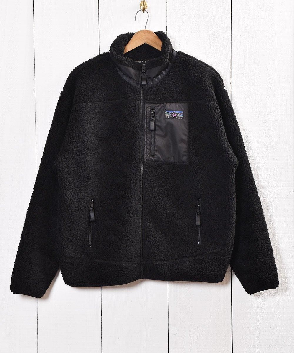 2色展開 Bivouac ボアジャケット ブラック Mサイズ 古着のネット通販サイト 古着屋グレープフルーツムーン Grapefruitmoon Onlineshop ヴィンテージアイテム レトロファッション