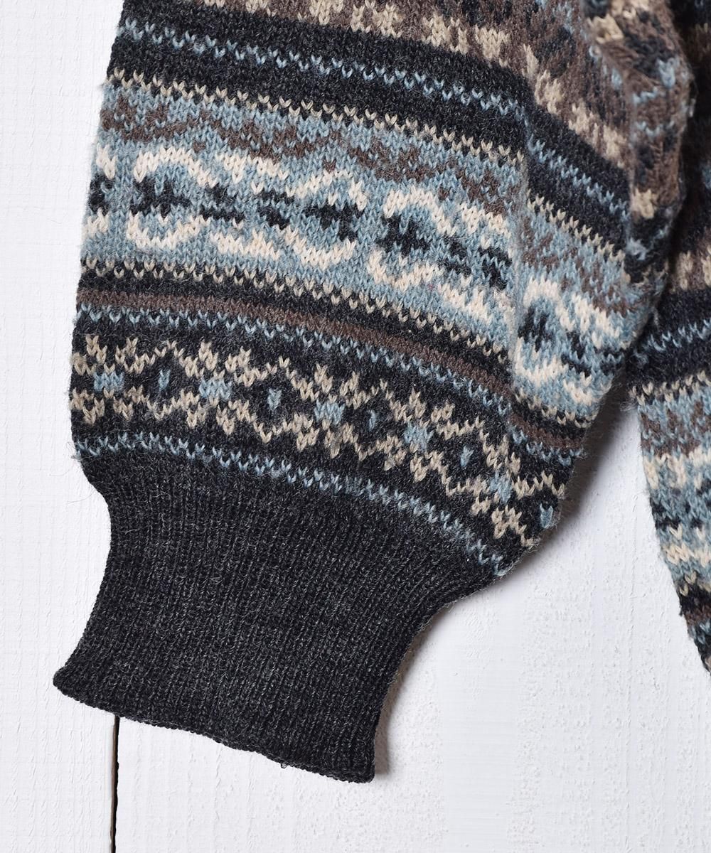 ジャガード ニットカーディガン - 古着屋グレープフルーツ ムーン ジャガード ニットカーディガン - 古着屋グレープフルーツ ムーン