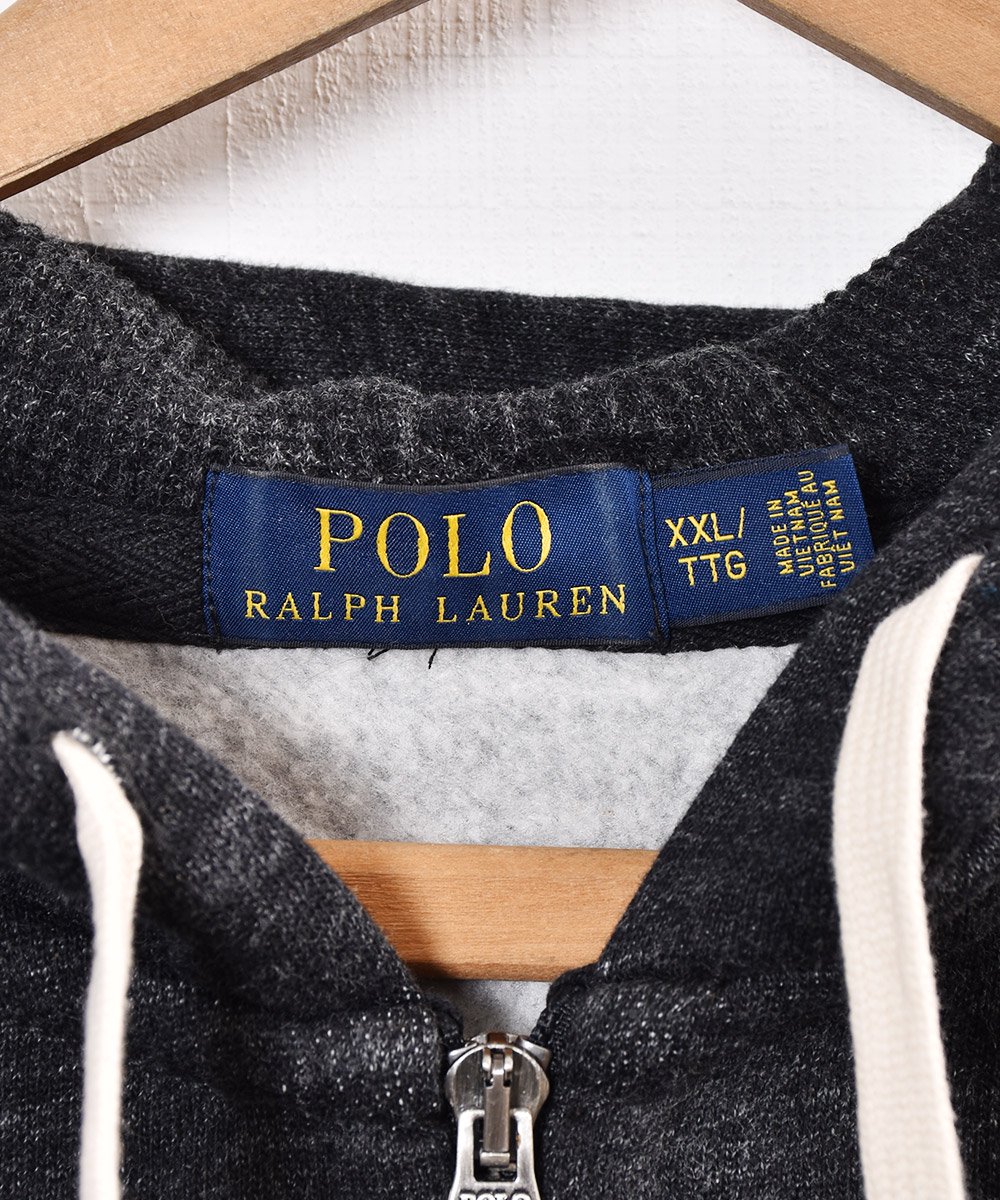 Polo by Ralph Lauren ジップパーカー グレー - 古着のネット通販 
