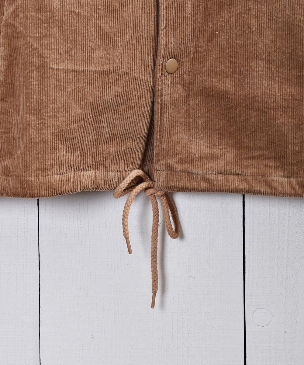 3色展開】「BACKERS」コーデュロイ コーチ ジャケット ベージュ - 古着