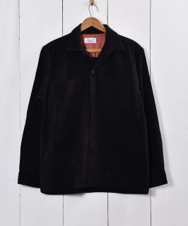 古着【3色展開】「LOSFELIZ」 コーデュロイ オープンカラーシャツ ブラック 古着のネット通販 古着屋グレープフルーツムーン
