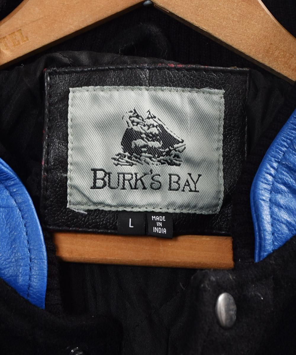 レザー チェッカーフラッグデザイン切り替え スタンドカラー