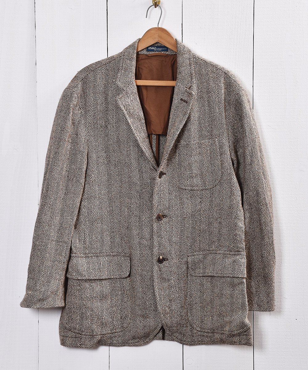 Ralph Laurenヘリンボーン テーラード ジャケット - 古着のネット通販 
