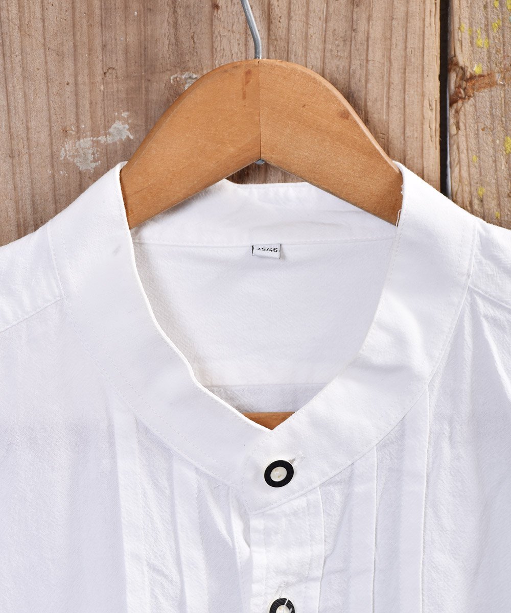 ヨーロッパ製 チロルシャツ ノーカラー タックシャツ - 古着のネット
