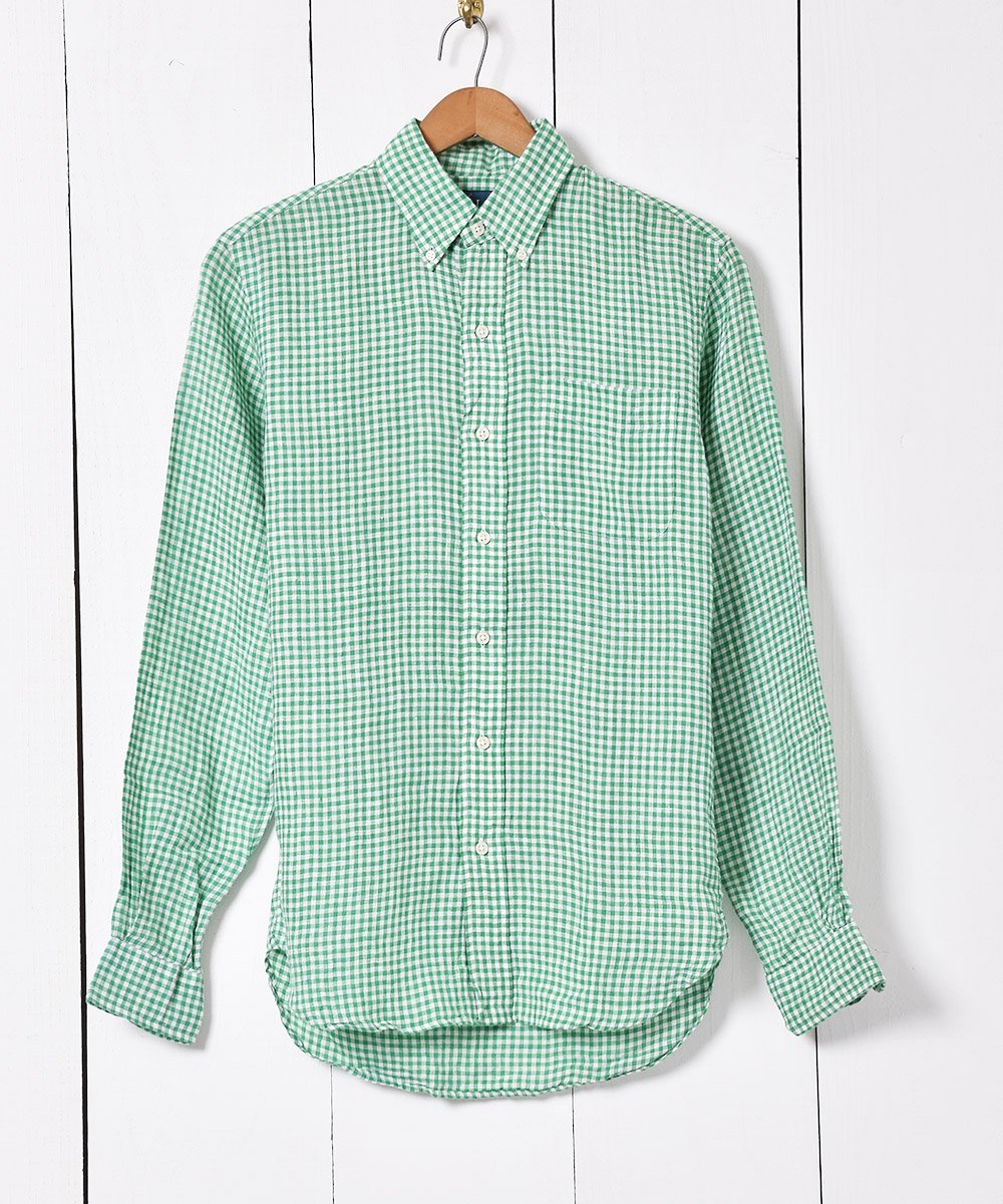 Ralph Lauren ギンガムチェック リネンシャツ - 古着のネット通販