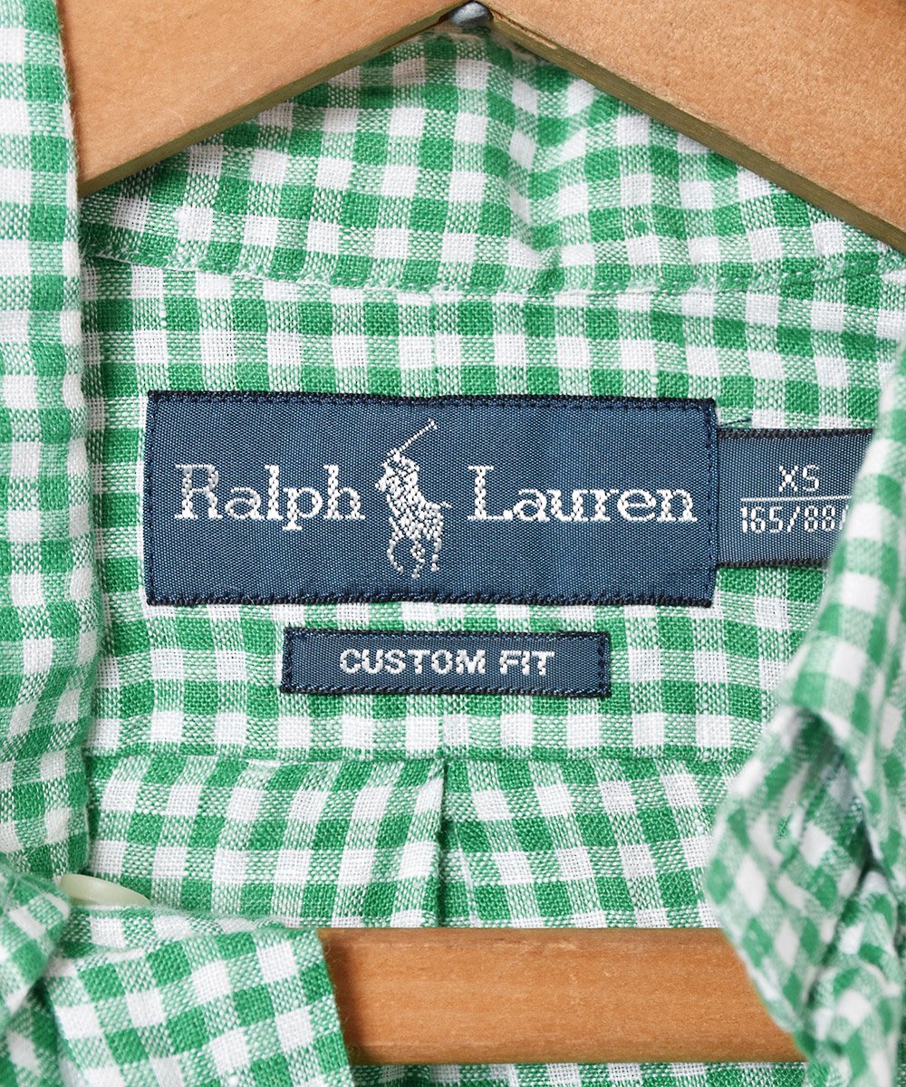 Ralph Lauren ギンガムチェック リネンシャツ - 古着のネット通販 