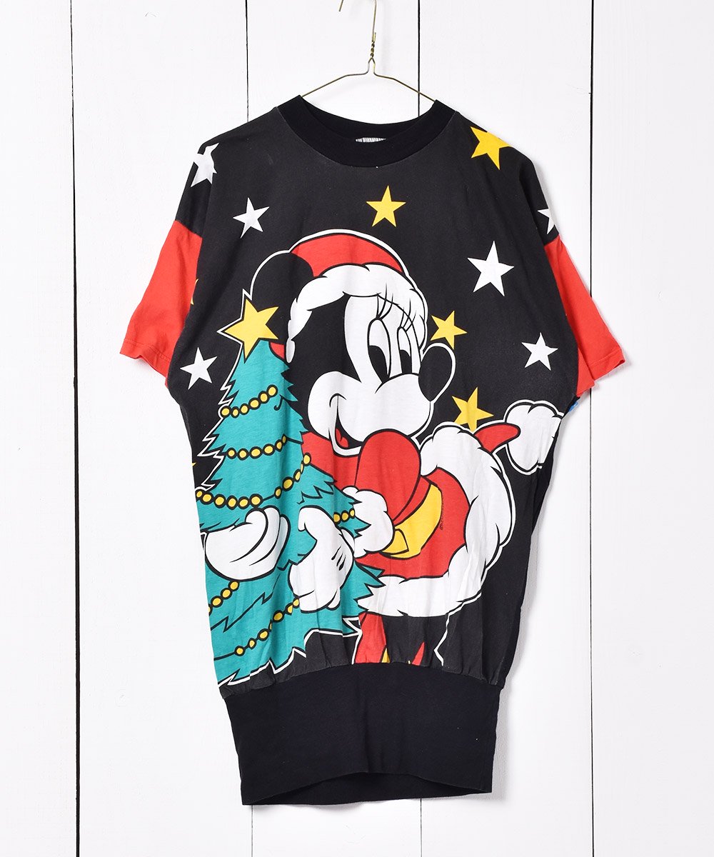ヨーロッパ製 Disney ミニーマウス クリスマス プリントtシャツ 古着のネット通販サイト 古着屋グレープフルーツムーン Grapefruitmoon Onlineshop ヴィンテージアイテム レトロファッション