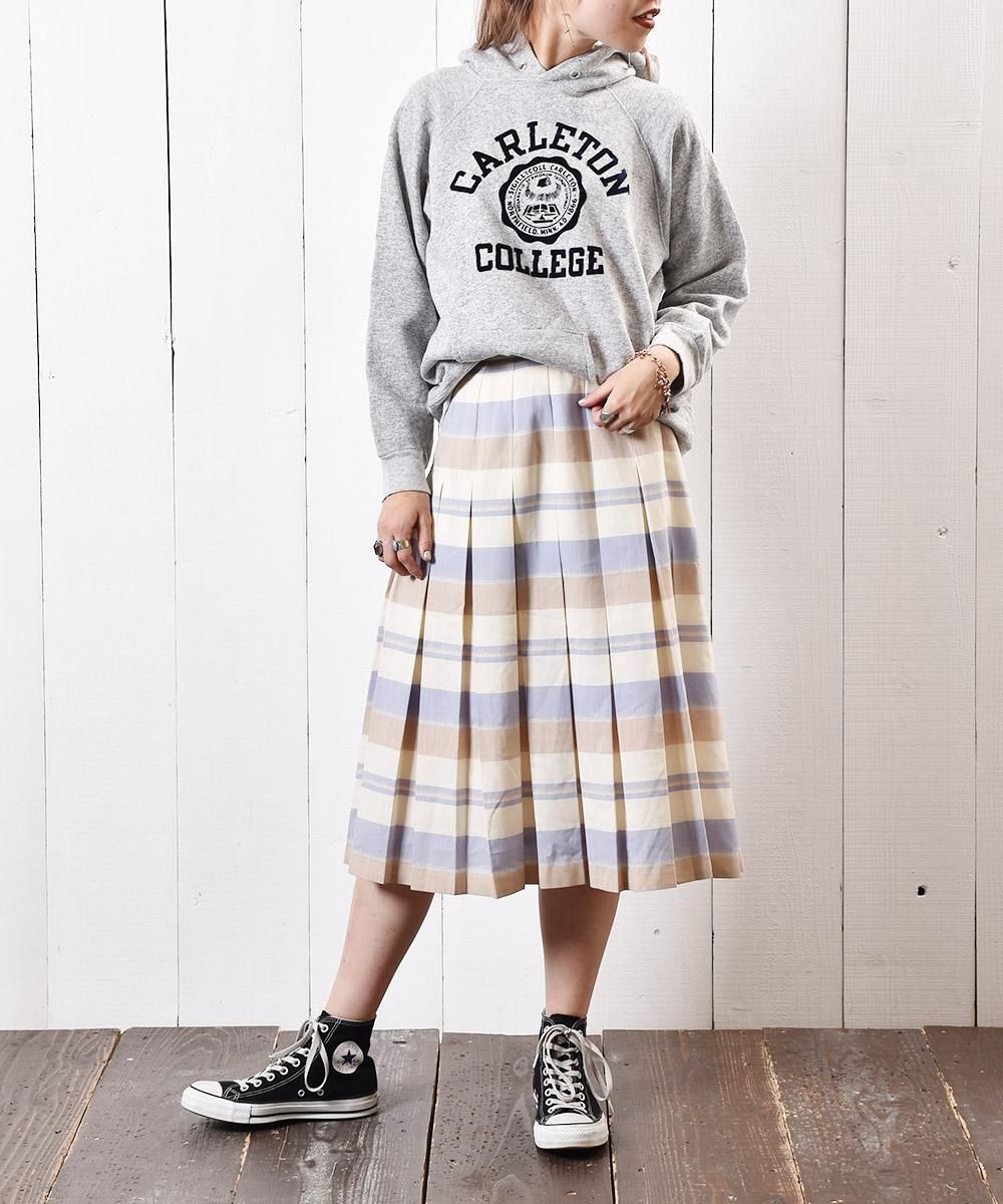 aquascutumAquascutum イギリス製 チェック柄 プリーツスカート