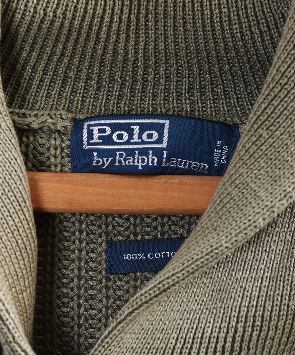 Polo by Ralph Lauren ショールカラー ニットカーディガン - 古着の