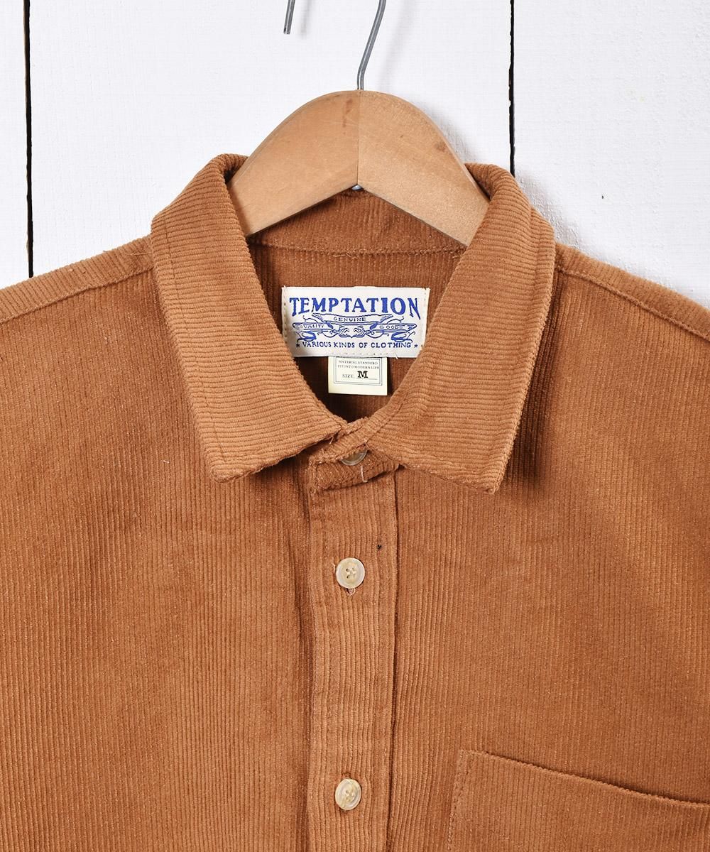 7色展開】「TEMPTATION」 細畝 ビックシルエット コーデュロイシャツ