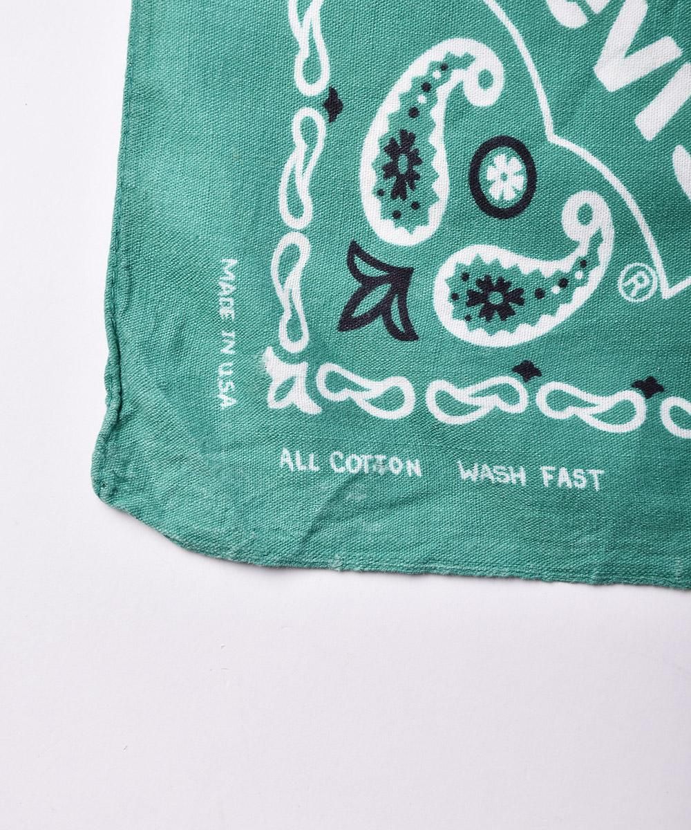 ✨50s✨ヴィンテージ★バンダナ★リーバイス★Levi’s★USA製★サドルマン リーバイスサドルマンALL COTTON WASH FASTバンダナ紺/D45