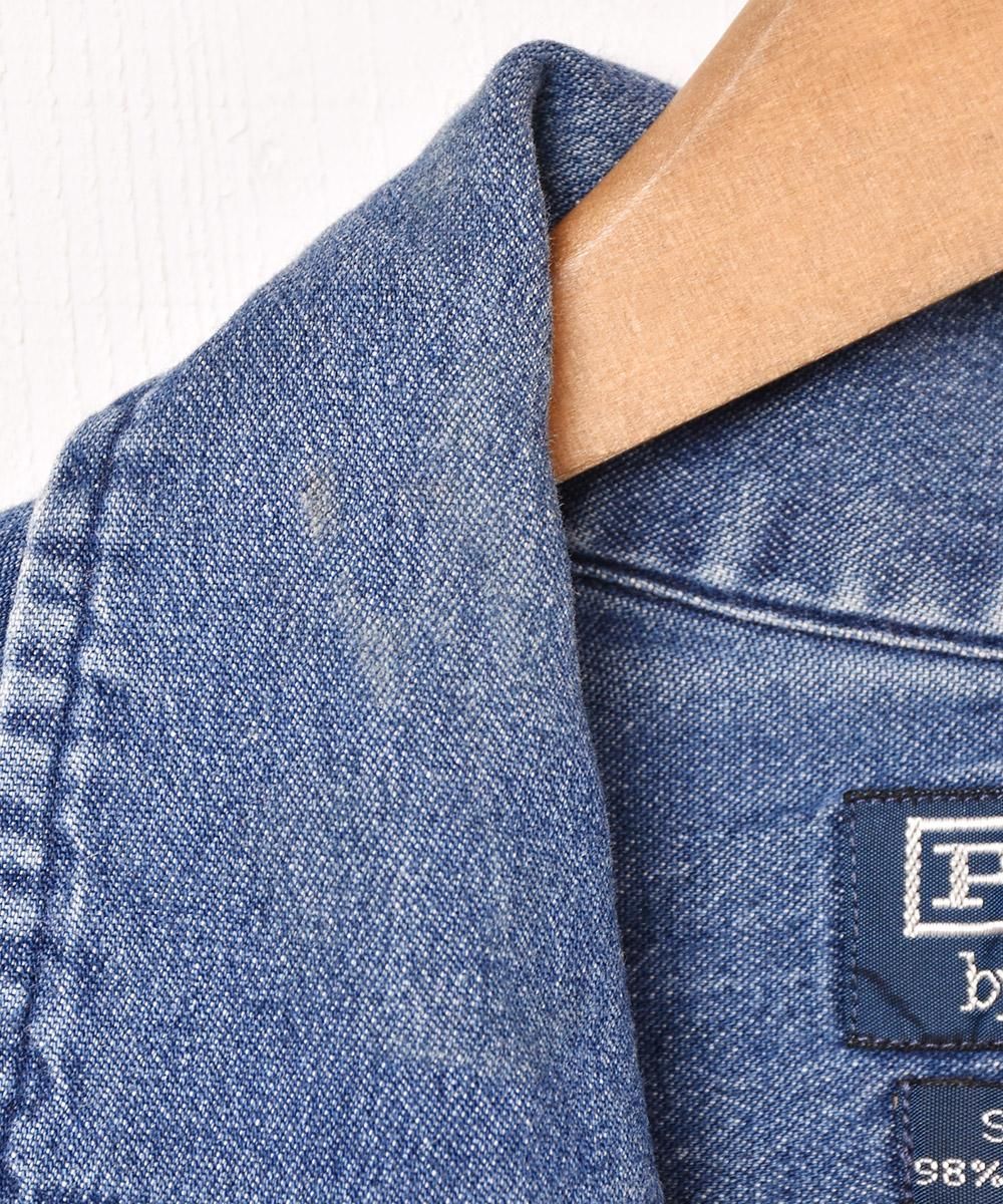 Ralph Laurenオープンカラー デニム シャツ - 古着屋グレープフルーツ