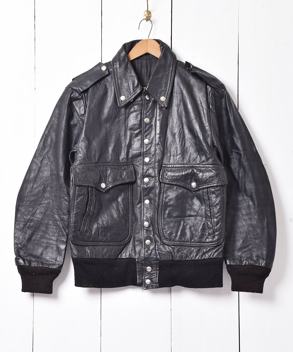 アメリカ製レザージャケット ブラック   古着のネット通販