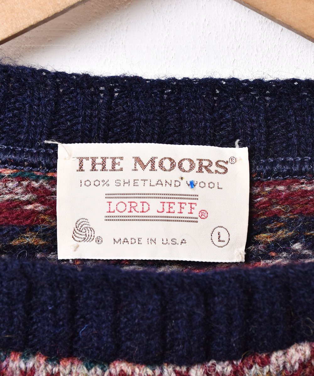 THE MOORS アメリカ製 シェットランドウール100% クルーネックセーター