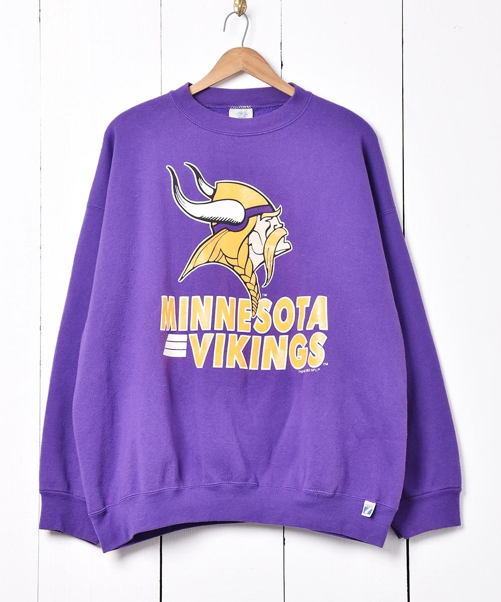 LOGO7 NFL MINNESOTA VIKINGS ミネソタバイキングス プリントスウェットシャツ トレーナー USA製 ヴィンテージ /eaa375923