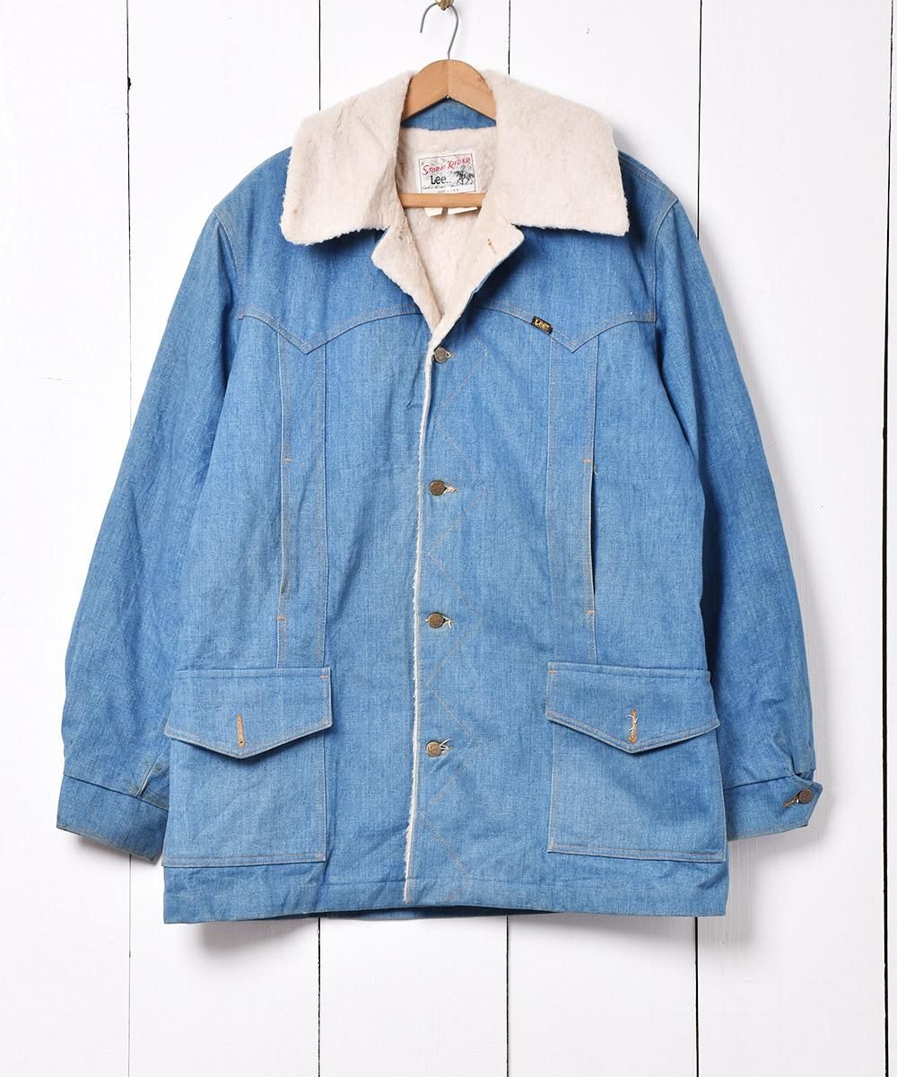 USA　70s　SILTON　ボアランチコート　チェック柄　M～Lサイズ位