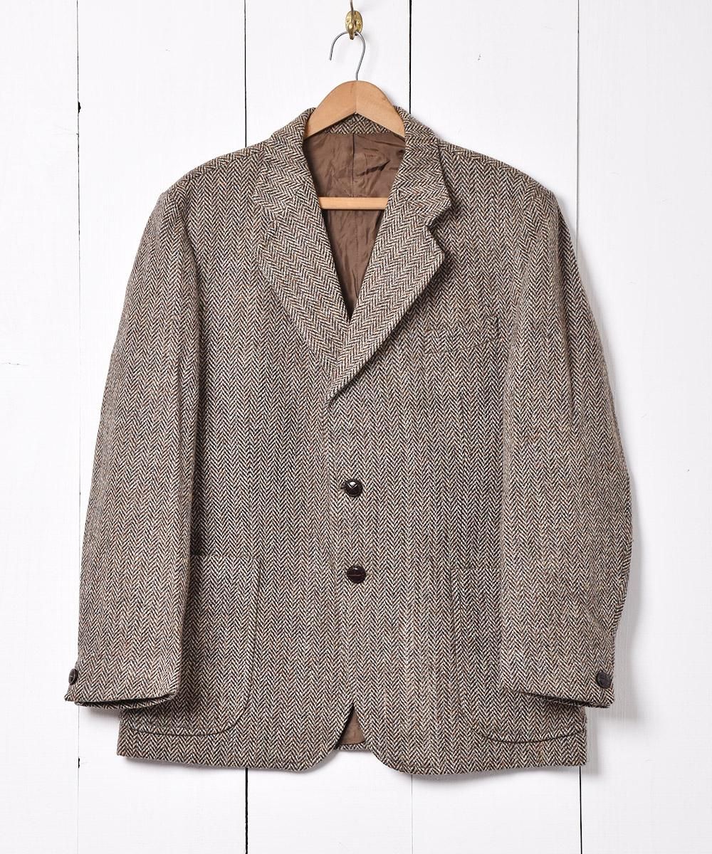 Harris Tweed」ヘリンボーン生地 テーラードジャケット - 古着のネット