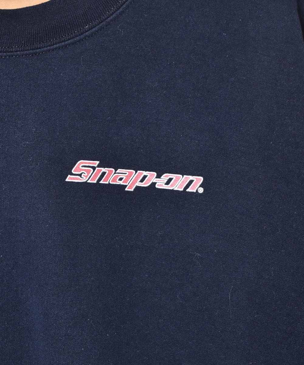 企業ロゴ 「Snap-on」 プリントスウェット ブラック - 古着のネット