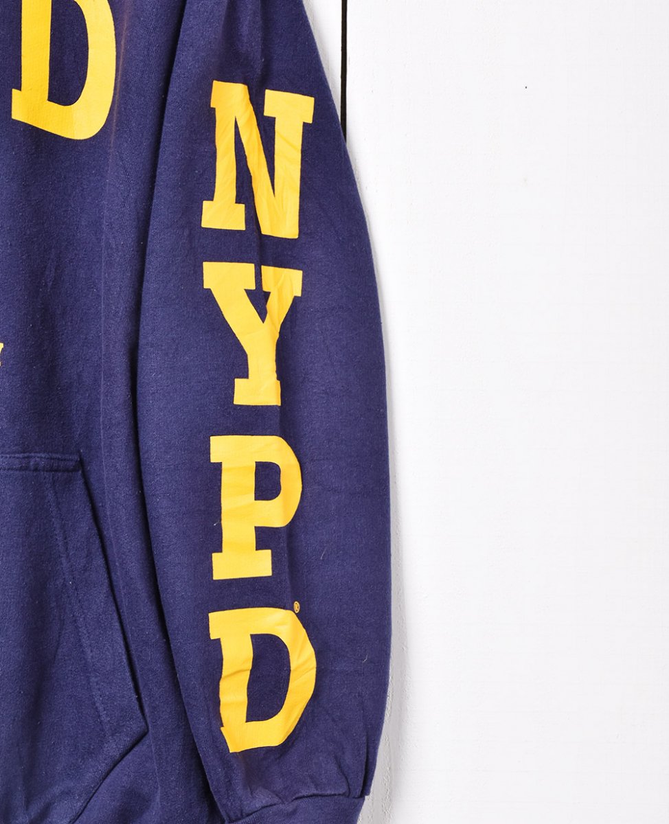 NYPD ニューヨーク市警 プルオーバーパーカー 刺繍ワッペン 紺 割引 