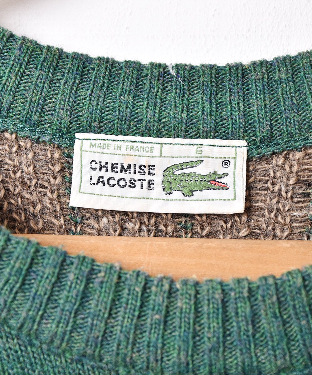 フランス製「CHEMISE LACOSTE」ウールニット - 古着のネット通販サイト