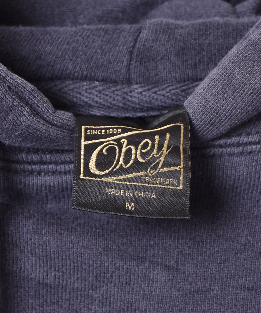 Obey」バックプリント ロゴパーカー - 古着のネット通販サイト 古着屋
