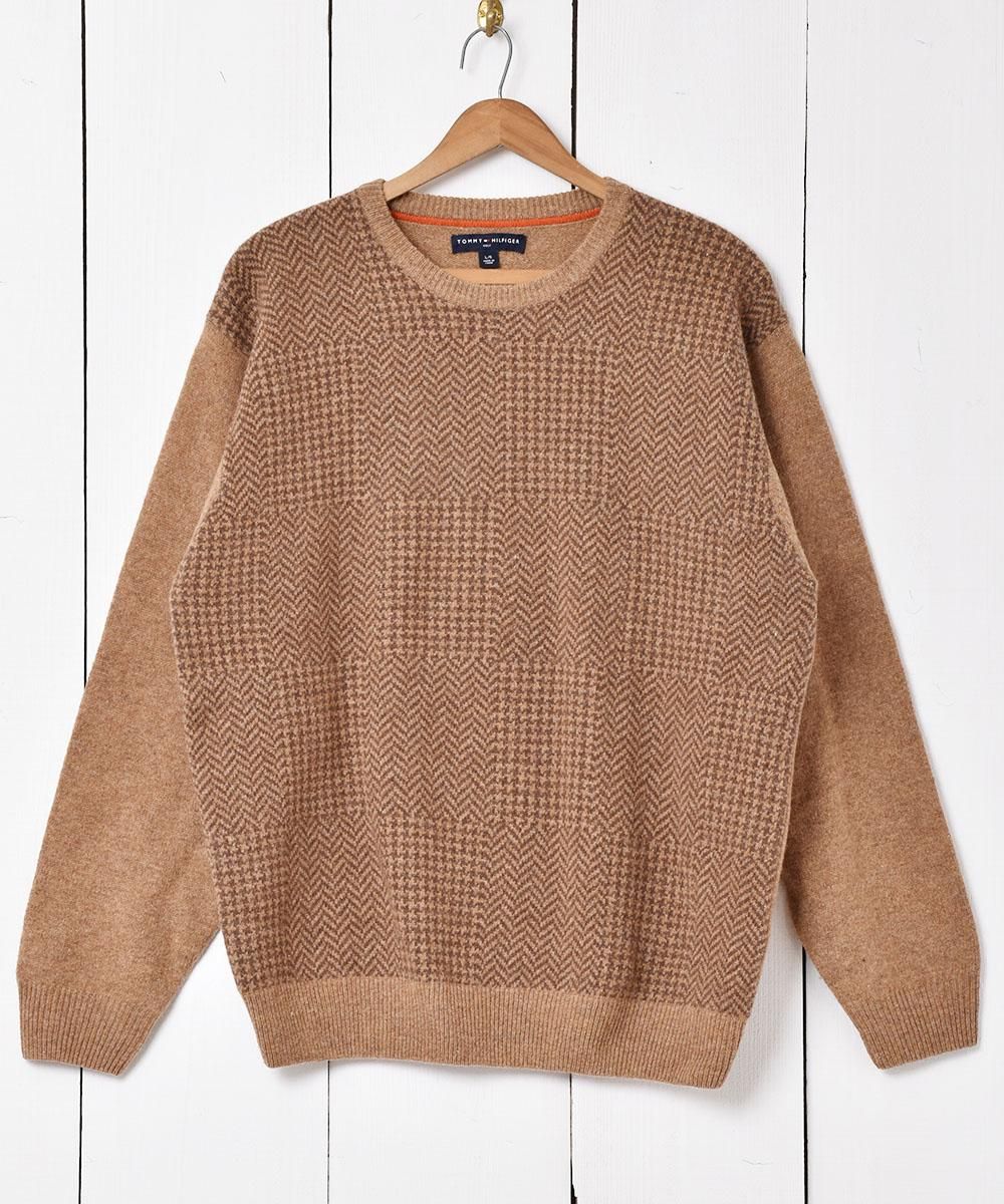 TOMMY HILFIGER」ウール100% クルーネックセーター - 古着のネット