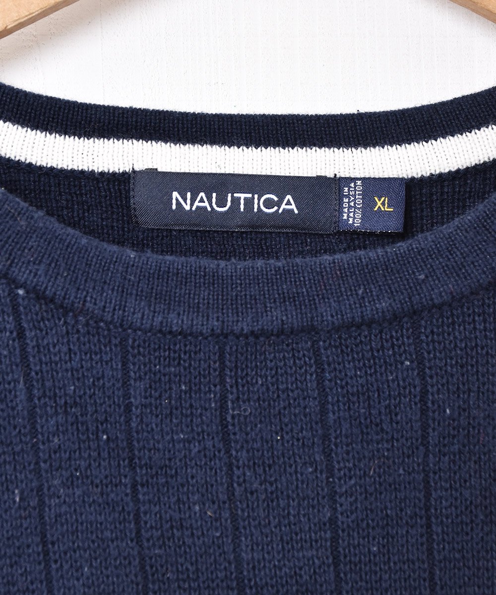 NAUTICA コットンニットセーター - 古着のネット通販サイト 古着屋 