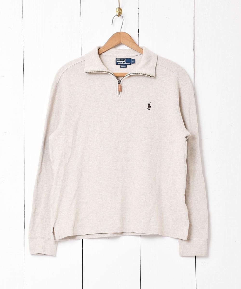 1番人気カラー♡POLO ラルフローレン スウェットハーフジップ アイボリー L