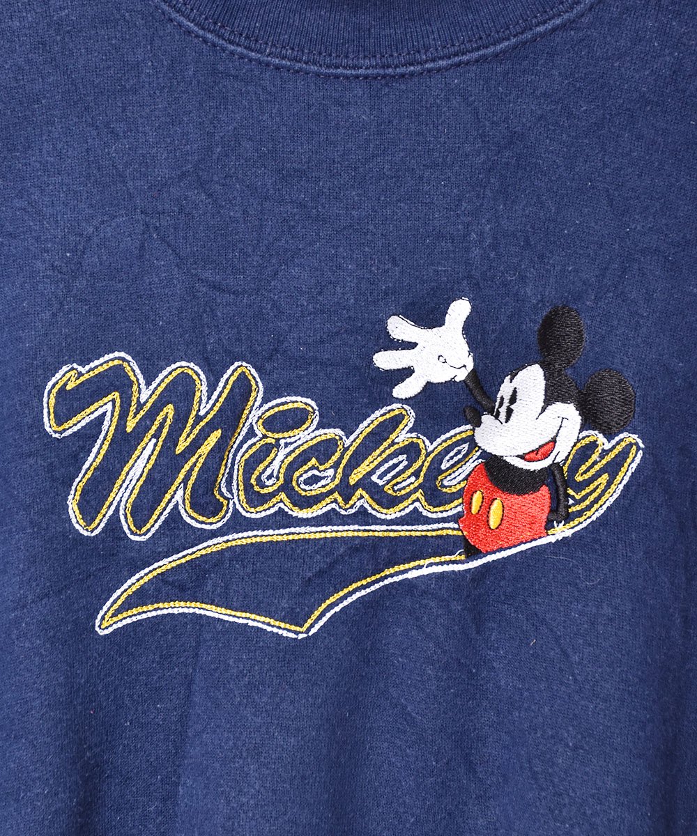 アメリカ製 ミッキーマウス 刺繍スウェット   古着のネット通販サイト