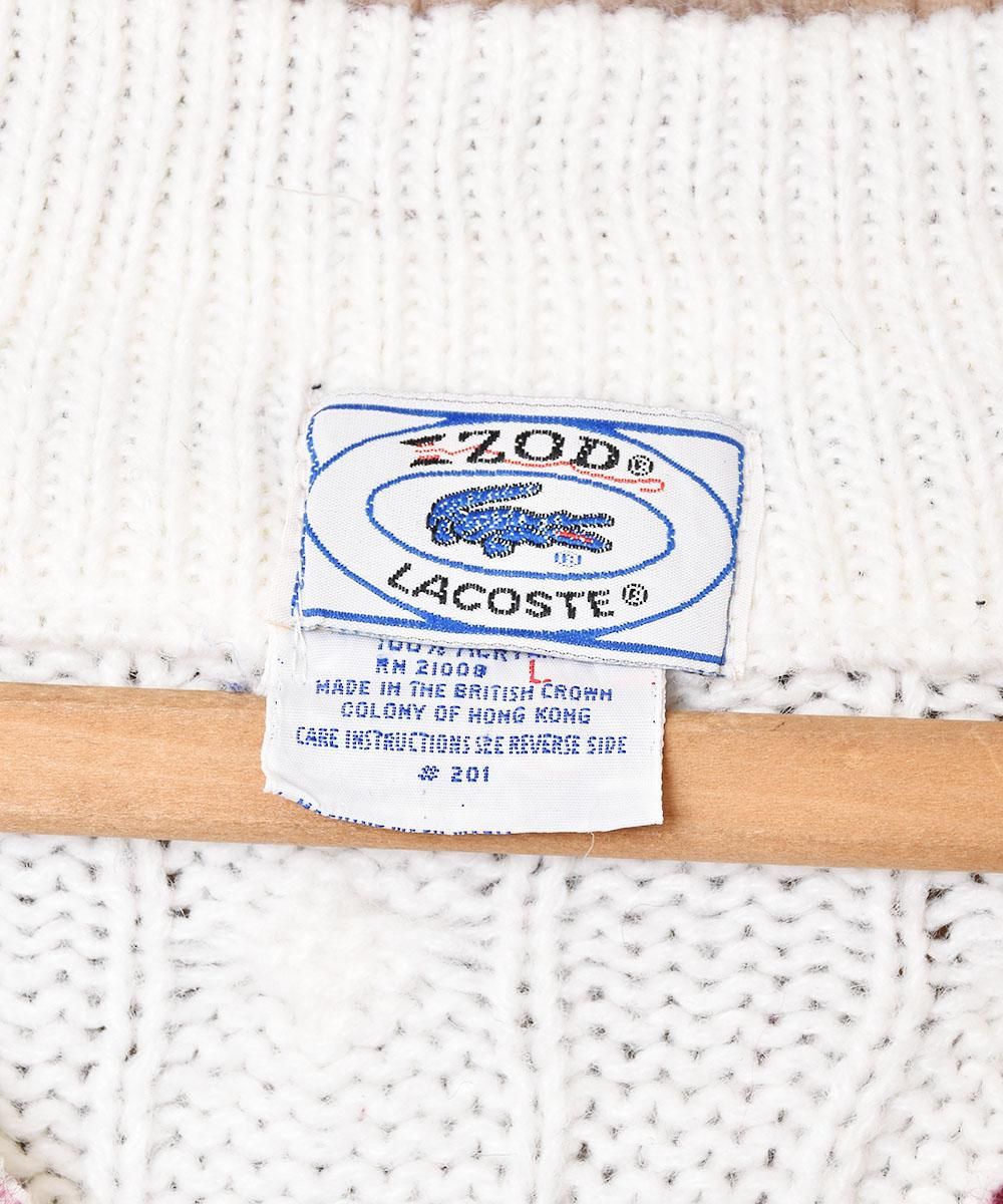 IZOD LACOSTEץ֥Ԥ ǥ󥻡 ۥ磻ȥͥ