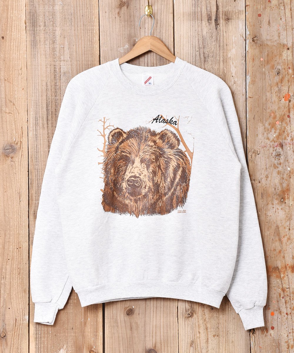 アメリカ製 アラスカ 熊プリント スウェットシャツ - 古着のネット通販