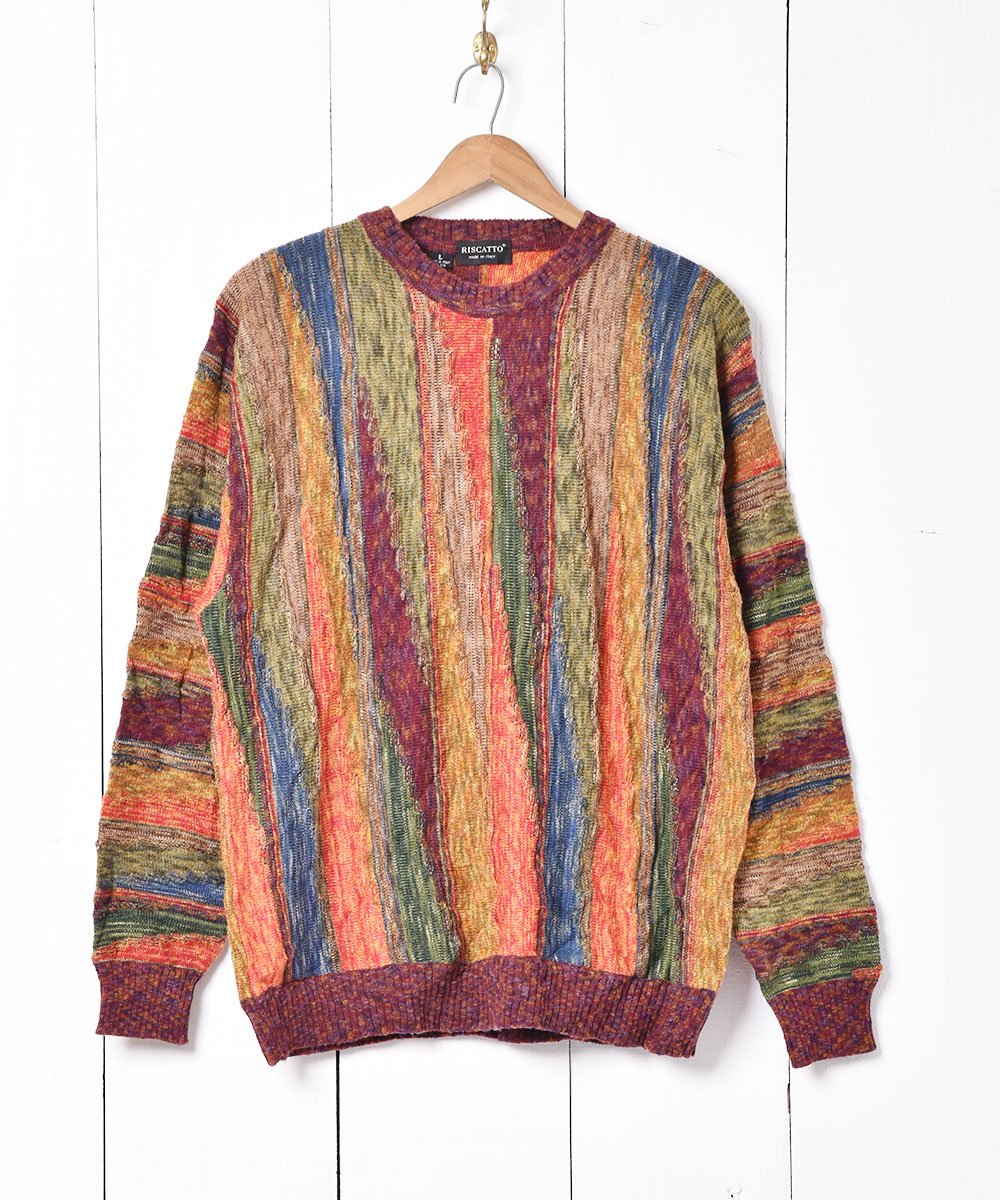 イタリア製 立体編み 3D ニットセーター - 古着のネット通販サイト ...