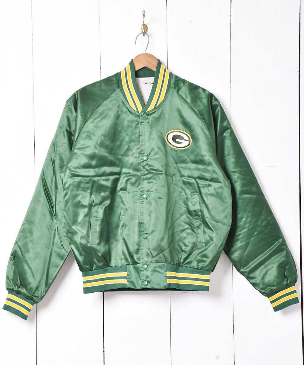 アメフト NFL パッカーズ ナイロンスタジアムジャケット - 古着 アメフト NFL パッカーズ ナイロンスタジアムジャケット - 古着