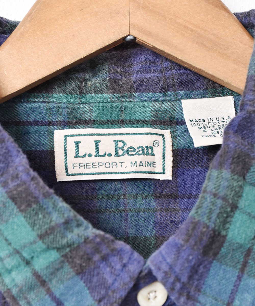 アメリカ製 「L.L.Bean」 タータンチェック柄 フランネルシャツ ...