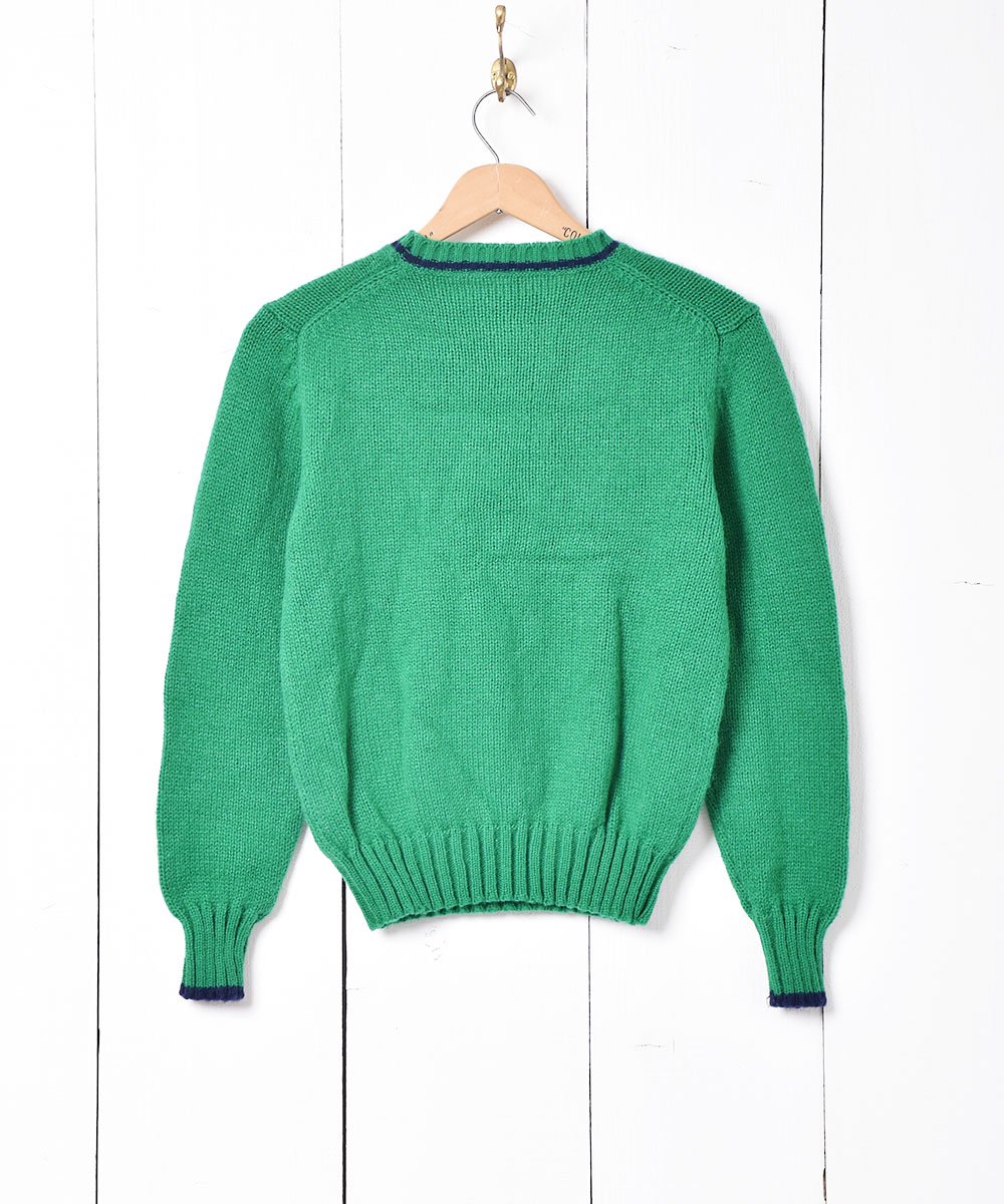 刺繍ニットセーター 英文字 - 古着のネット通販サイト 古着屋