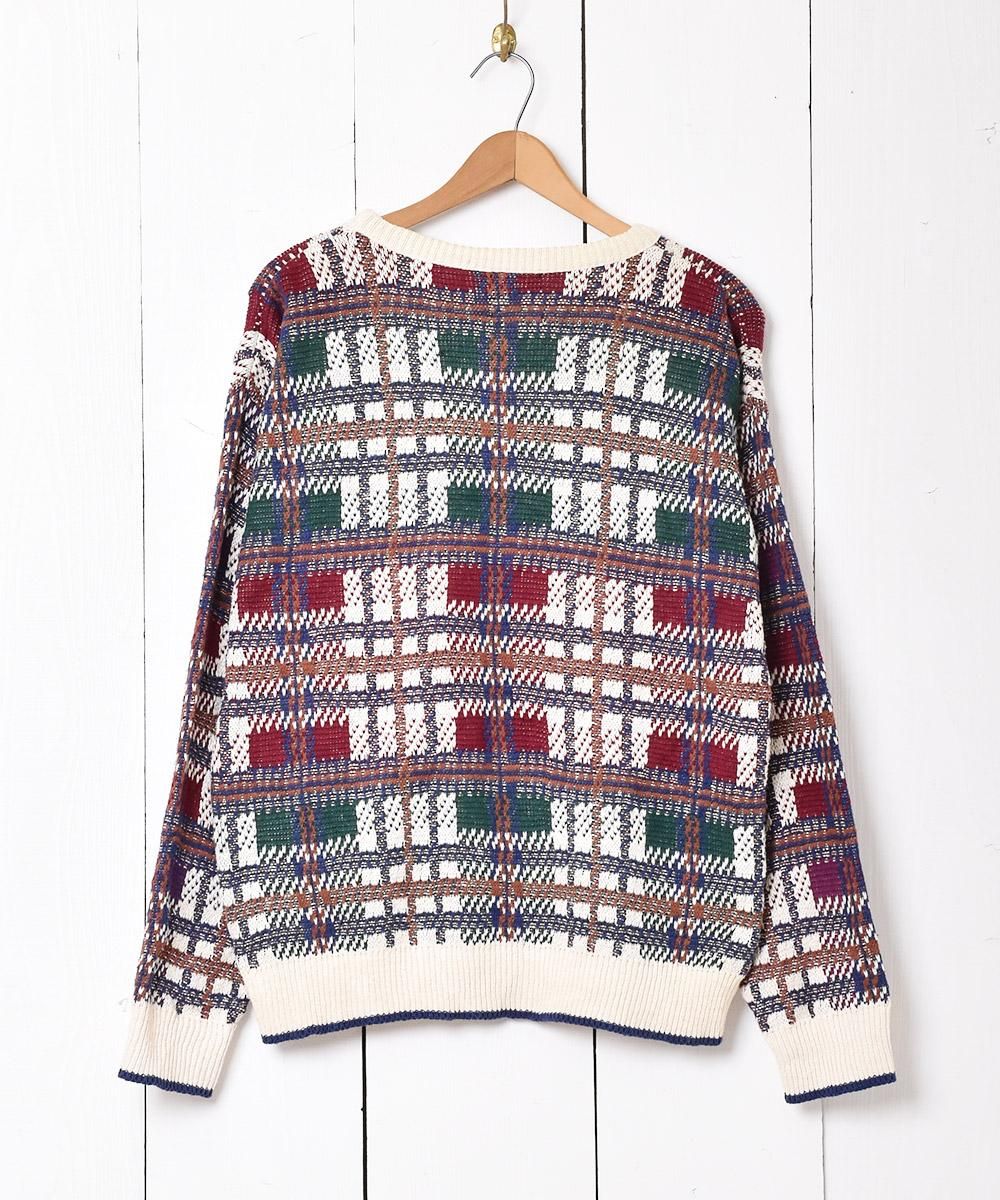 POLO RALPH LAUREN CHAPS」立体編み チェック ニットセーター
