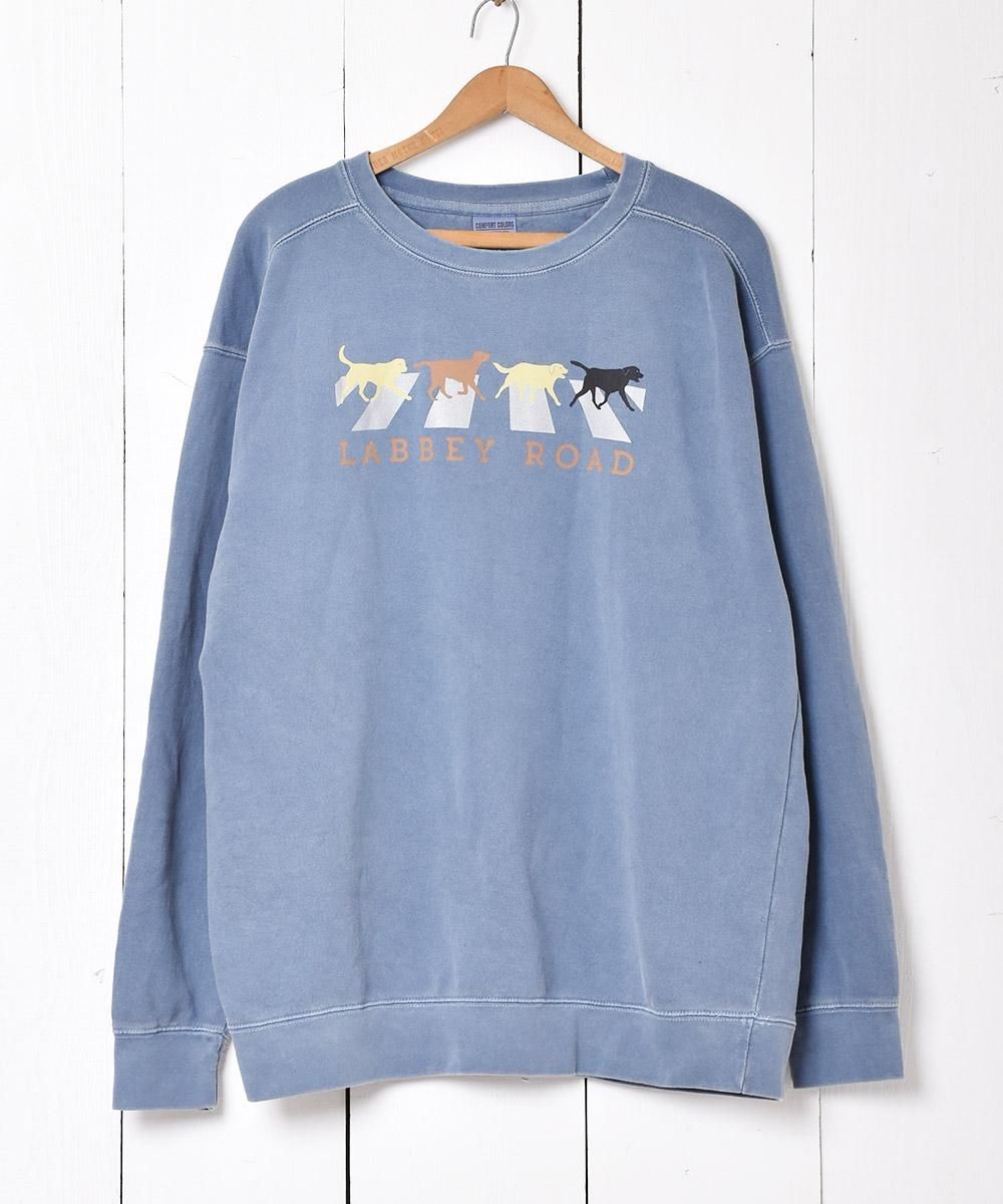 Labbey Road 犬プリントスウェット 古着のネット通販サイト 古着屋グレープフルーツムーン Grapefruitmoon Onlineshop ヴィンテージアイテム レトロファッション