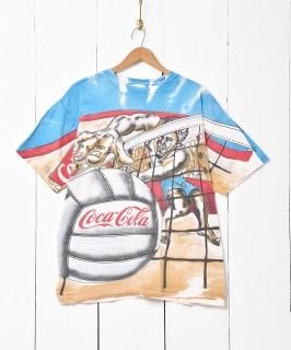 古着1992年製 コカ・コーラ プリント Tシャツ ビーチバレー 古着のネット通販 古着屋グレープフルーツ ムーン